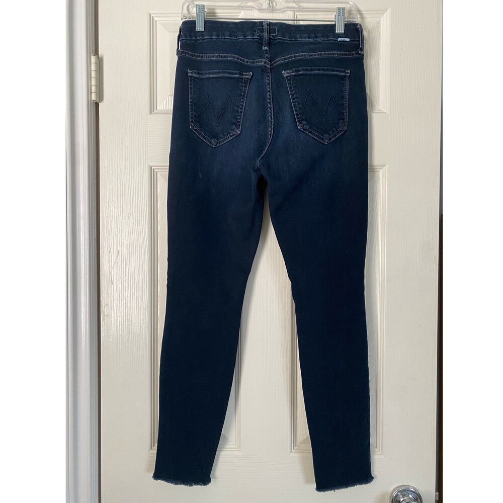 Mother The Looker Ankle Fray Jeans In Coffee, Tea, Or Me? (Dark Wash) Size 27 View 2